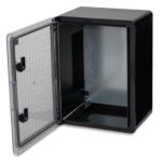 Wandschrank-Gehäuse Serie Fleet 400x300x220mm transparent schwarz