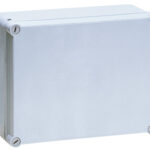 Industriegehäuse Serie Hanse-SSR mit Scharnierschrauben, IP66, 380x300x120mm, Deckel grau