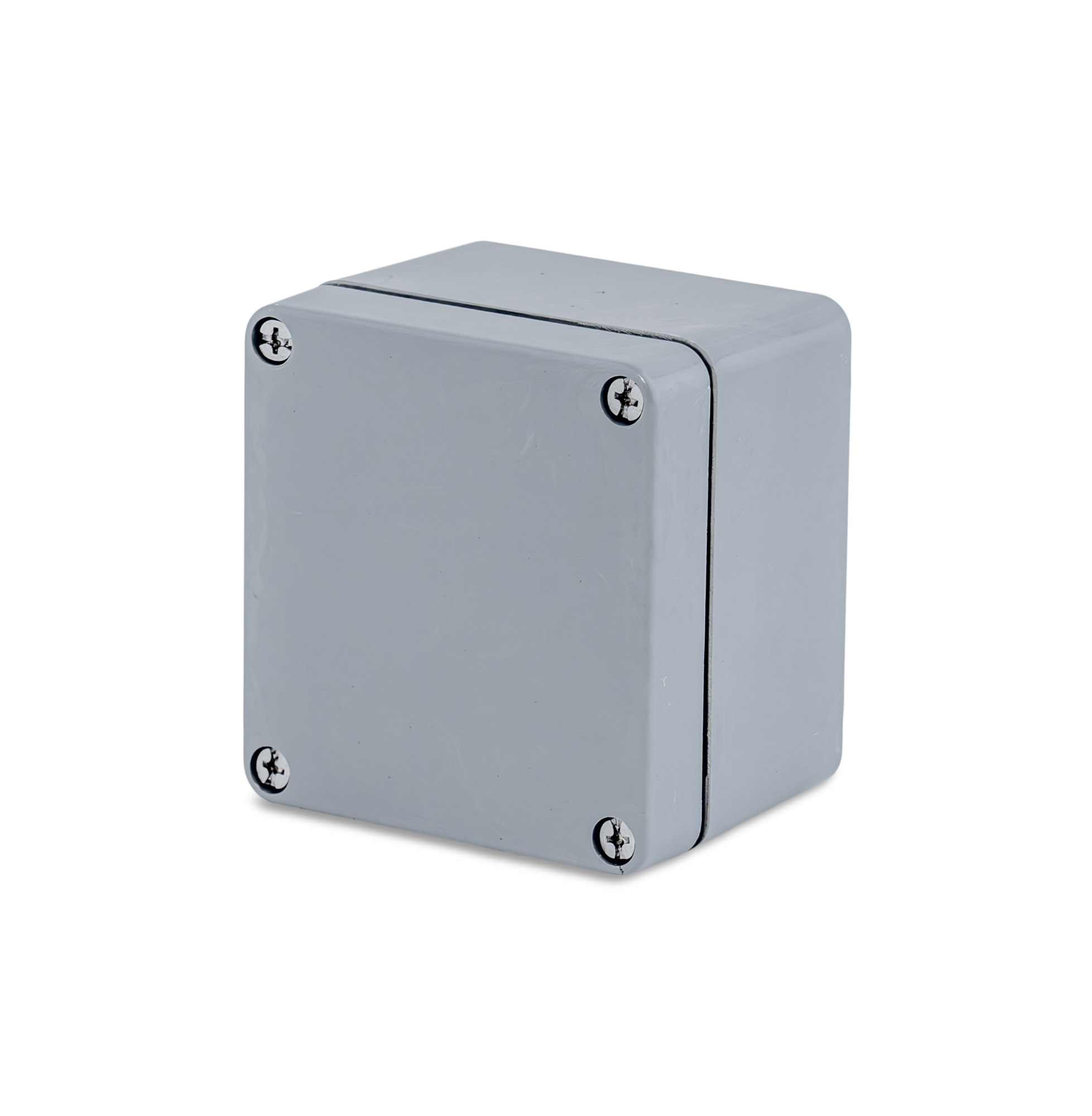 Boxexpert-Industriegehäuse-Elbe-Polyester-Glasfaserverstärkt-Grau-BXPBPOL807555-E02-66-seite GRP-Gehäuse Serie Elbe Polyester 160x160x90mm IP66 Fehgrau – Bild 1