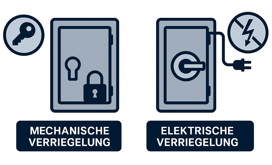 Verriegelung Tuer Schaltschrank Grafik